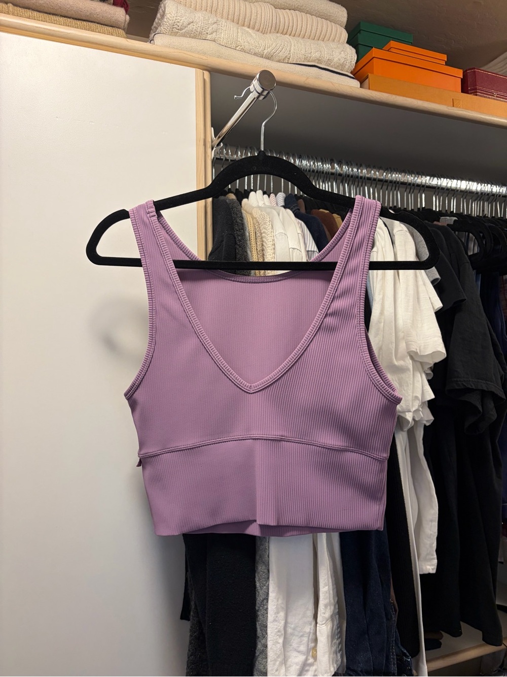 Lululemon Sleeveless Ribbed V-Neck Crop Top